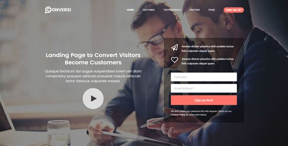 Conversi Professional Conversion Landing Page