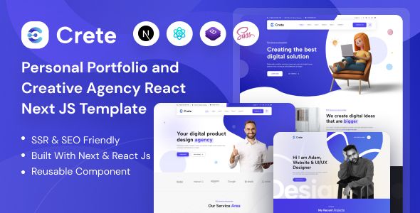 Crete - Personal Portfolio And Creative Agency React Next JS Template ...