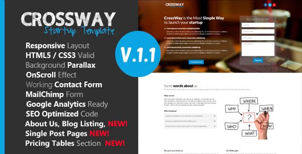 Crossway – Startup Landing Page Template