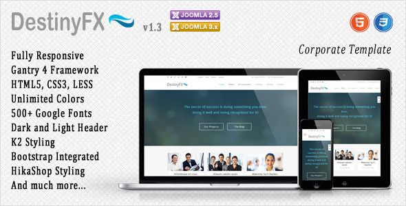 DestinyFX – Responsive Joomla Template