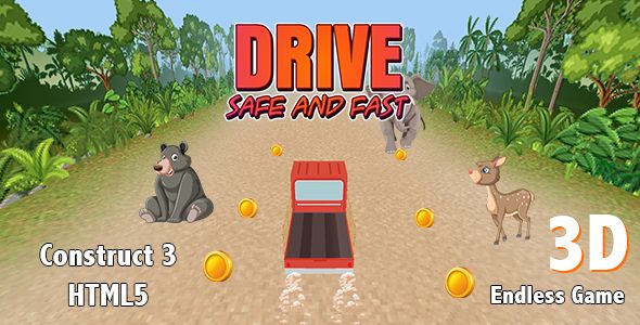 Drive Safe and Fast Game (Construct 3 | C3P |