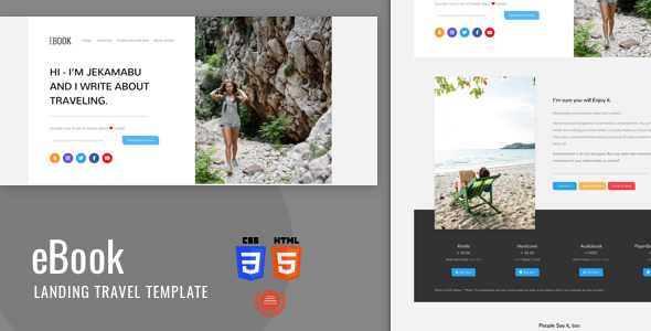 Ebook – Html5 Landing Template With Bootstrap 4