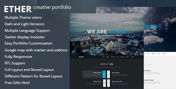 Ether – One Page Joomla Template