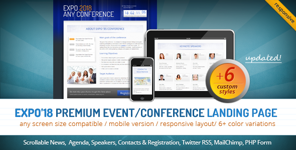 Expo’18 Responsive Event/ Conference Landing Page