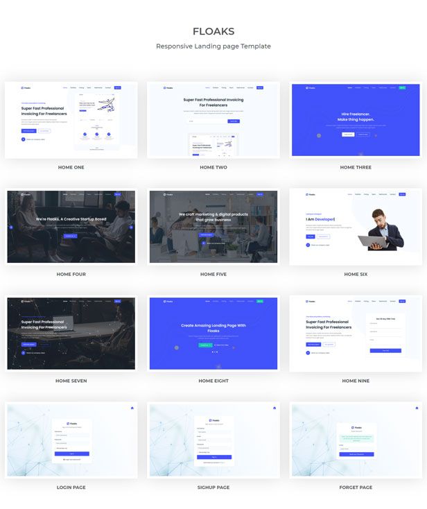 Floaks - Responsive Landing Page Template - 1
