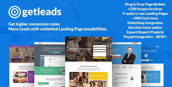 Getleads – Landing Pages Pack with Page Builder