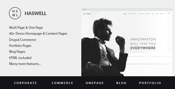 Haswell – Multipurpose One And MultiPage Drupal Theme
