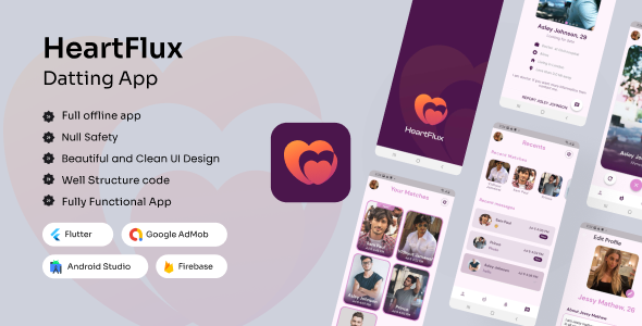 HeartFlux – Dating app | Flutter App