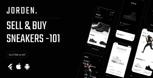 Jorden Sell and Buy Sneakers Flutter UI Kit
