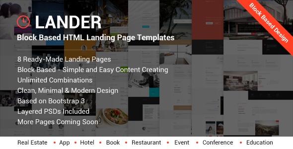 Lander - Landing Page HTML Templates - code.market