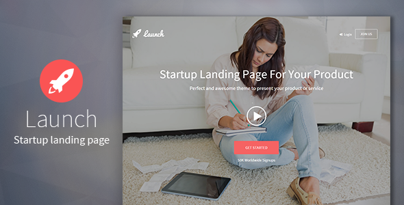 Launch – Startup Landing Page