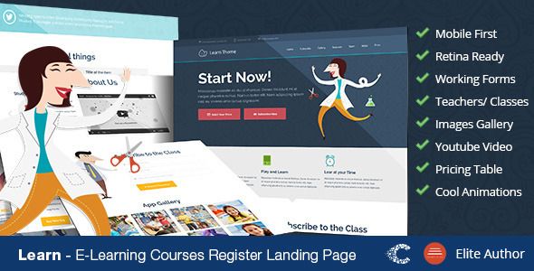 Learn - Education Classes Landing Page - code.market