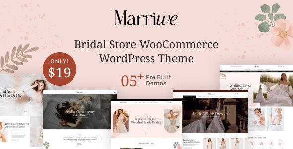 Marriwe - Bridal Store WooCommerce WordPress Theme