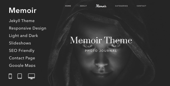 Memoir – Responsive Jekyll Theme for Bloggers Writers and Photographers