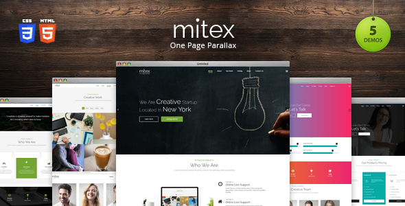 Mitex – One Page Parallax Joomla Template
