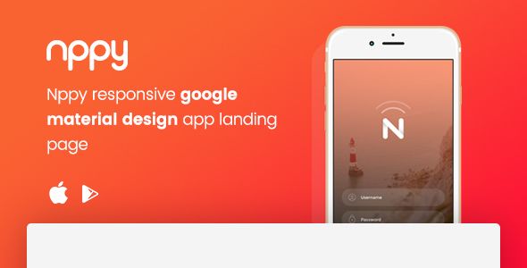 Nppy – Material Design App Landing Page