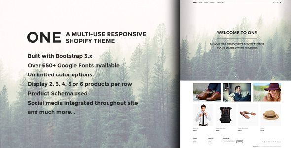 ONE – A multi-use responsive Shopify theme