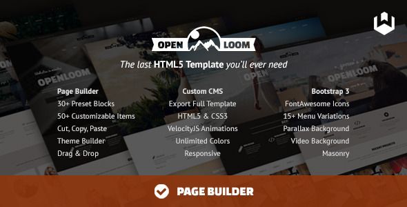 OpenLoom – MultiPurpose Template with Page Builder