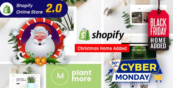 Plantmore – Flower Nursery Christmas Shopify Theme