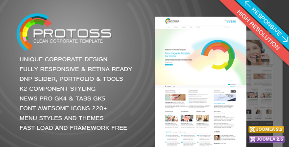 Protoss Clean Corporate Template For Joomla!