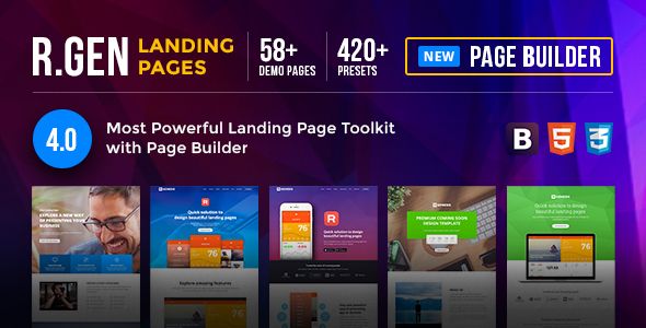 RGen | HTML Landing Pages with Builder