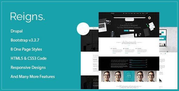 Reigns – Professional One Page Drupal Theme