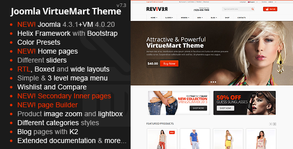 Reviver – Responsive Multipurpose VirtueMart Theme