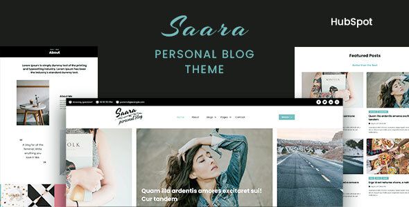 Saara - Personal Blog HubSpot Theme image