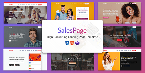 SalesPage – Landing Page Template for Creative Agencies, Apps, Portfolio