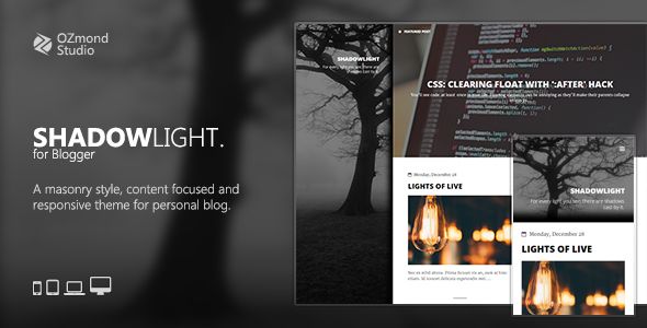 ShadowLight: A Theme for Personal Blogging image