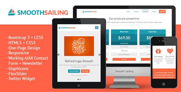 Smooth Sailing – One-Page Bootstrap 3 Landing Page