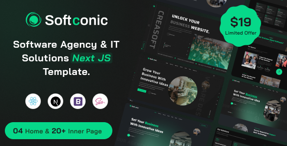 Softconic - Software Agency and IT Solutions React Next JS Template