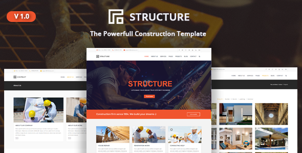 Structure – Construction, Building Business Template