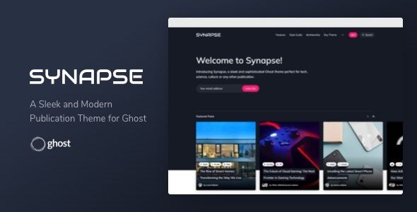 Synapse - Magazine and Blog Ghost Theme image