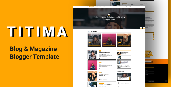 TITIMA - Lifestyle Blog & Magazine Blogger Template image