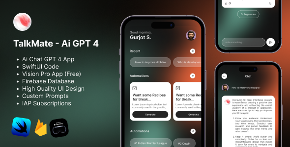 TalkMate - Ai Chat GPT-4 App (SwiftUI)