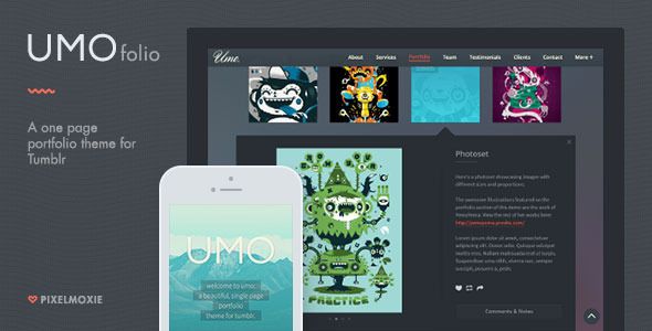 UMO Folio – A One Page Portfolio Theme For Tumblr
