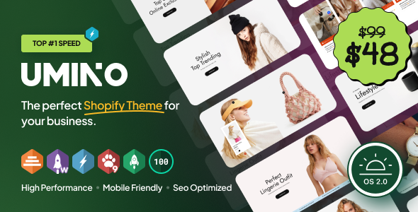 Umino - Multipurpose Shopify Themes OS 2.0 - RTL Support Shopify Shopify  Ecommerce