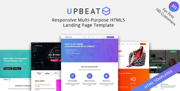 UpBeat – Responsive Multi-Purpose Landing Page