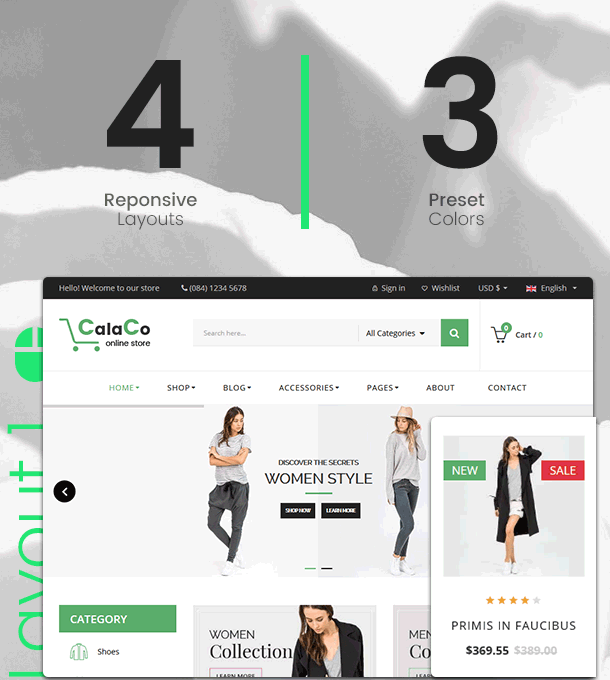 Vina Calaco - Clothing and Fashion VirtueMart Template - code.market