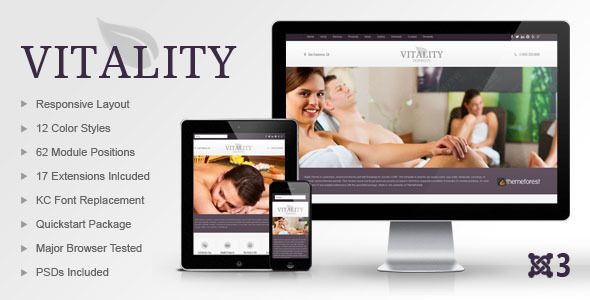 Vitality Joomla Health & Beauty Salon Theme