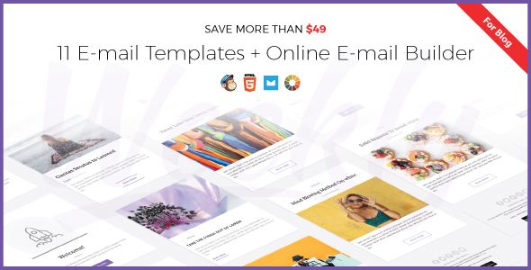 Weekly | Responsive Email Newsletter Template with Online Builder image
