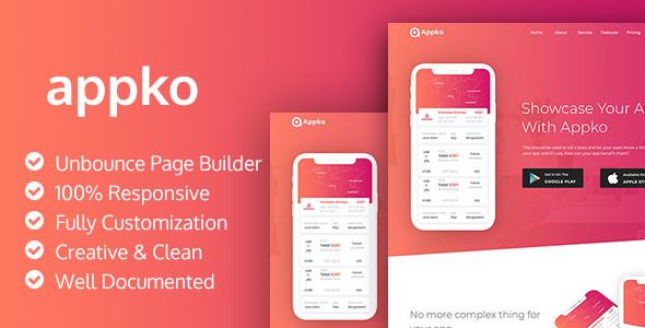 appko – Unbounce App Landing Page