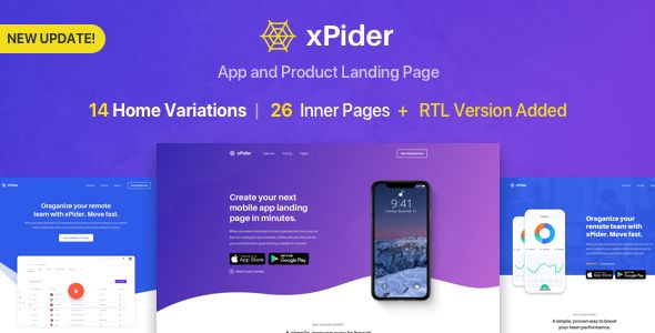 xPider – App Landing Page