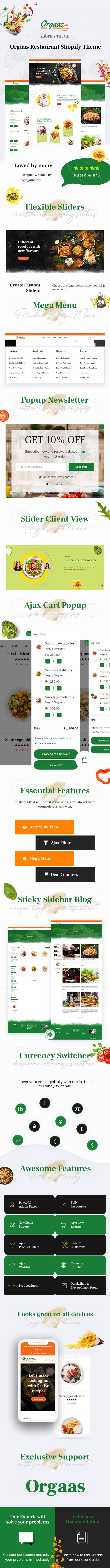 Orgass - Food Delivery Shopify Theme - 1