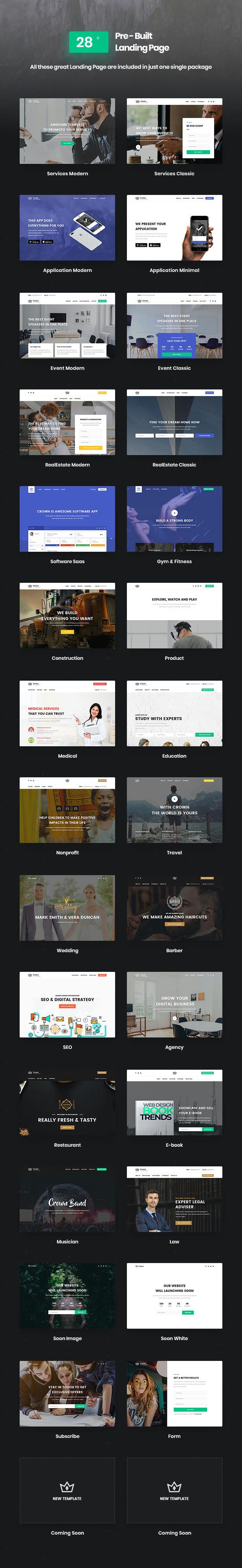 Crown | Multi-Purpose Html5 Landing Template - Code.market