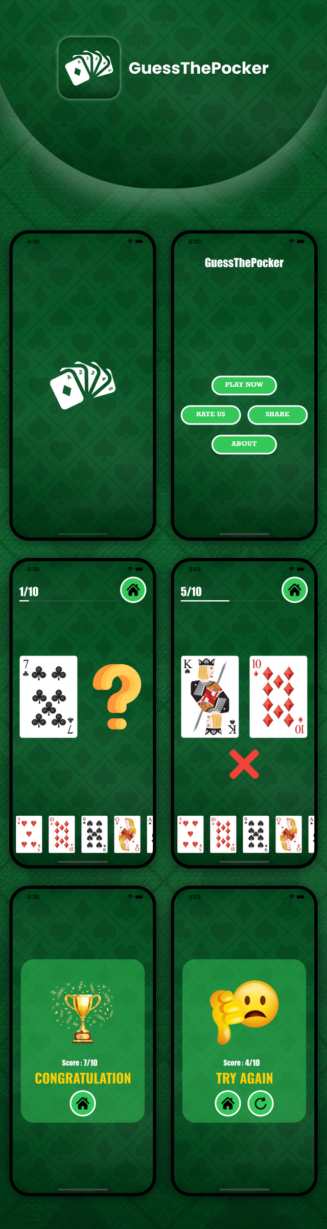 GuessThePocker - Poker iOS Game - Card Game - code.market