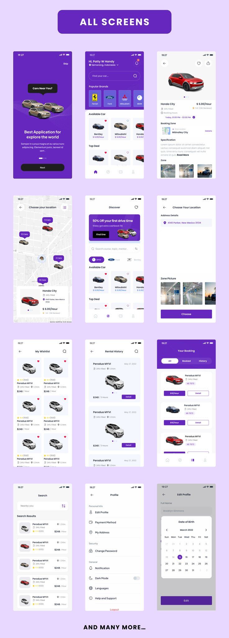 Car Rent App - Flutter Mobile App Template 