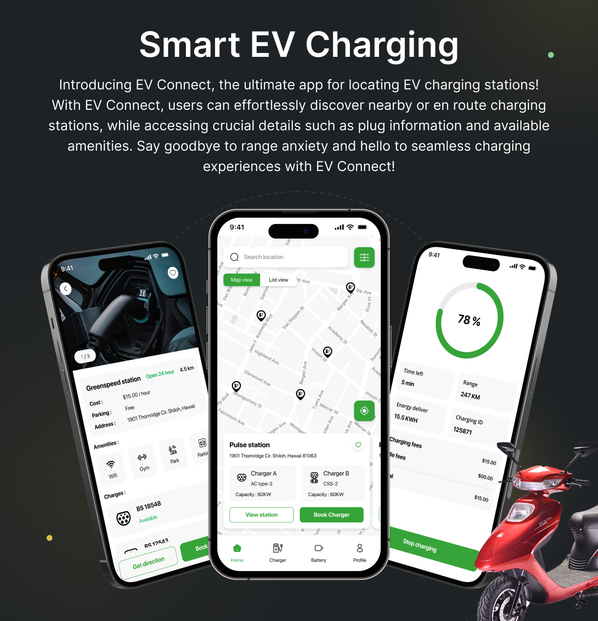 EVChargeHub UI Template: Charging stations App in Flutter(Android, iOS) template | Electri Connect - 5