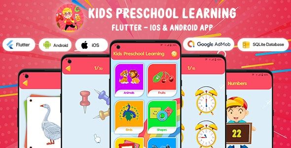 Kids Preschool Learning - Flutter Android & iOS App - CodeCanyon Item for Sale